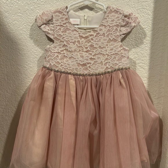 Bonnie Baby Pink Lace and Tulle Dress - Picture 1 of 4